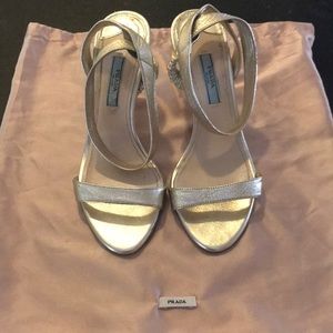 Beautiful Prada gold shoes